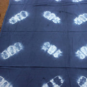 Hand Block Printed Indigo Dyed Natural Cotton Shibori Fabric